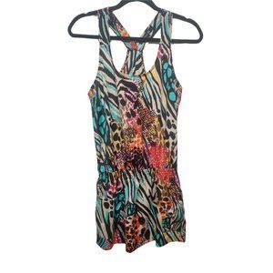 Forever 21 Rainbow Animal Print Tank Dress Size S